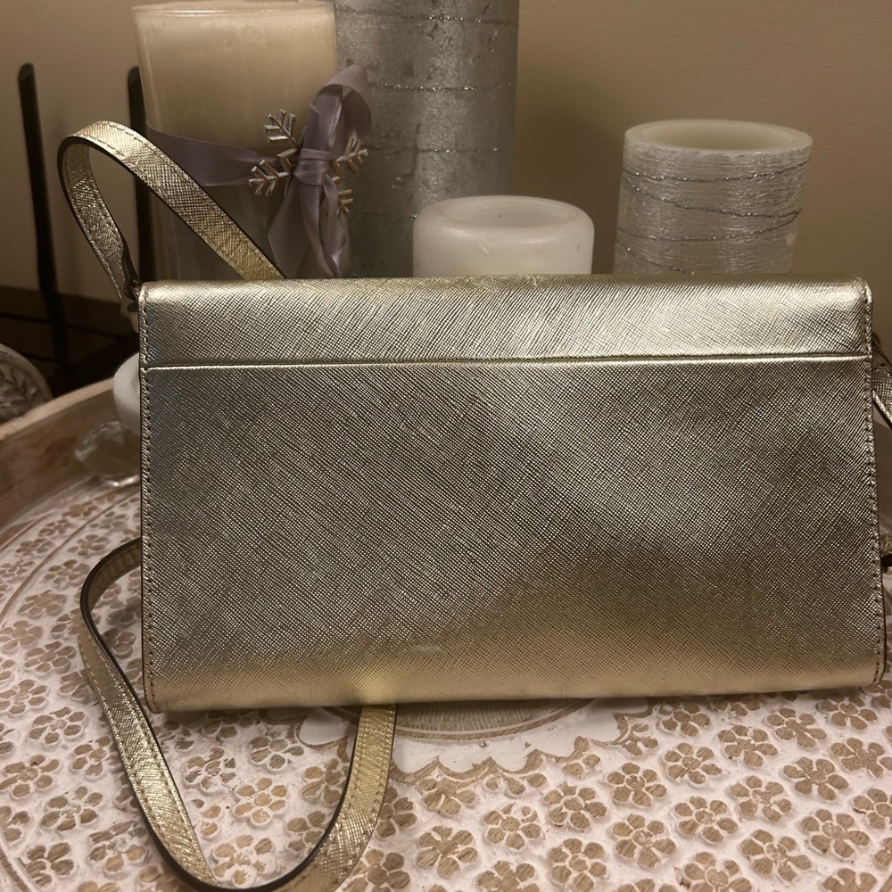 kate spade Metallic Gold Crossbody Clutch